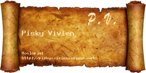 Pisky Vivien névjegykártya